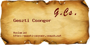 Geszti Csongor névjegykártya