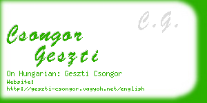 csongor geszti business card